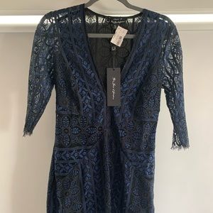 For Love and Lemons Black/Blue Lace Dress